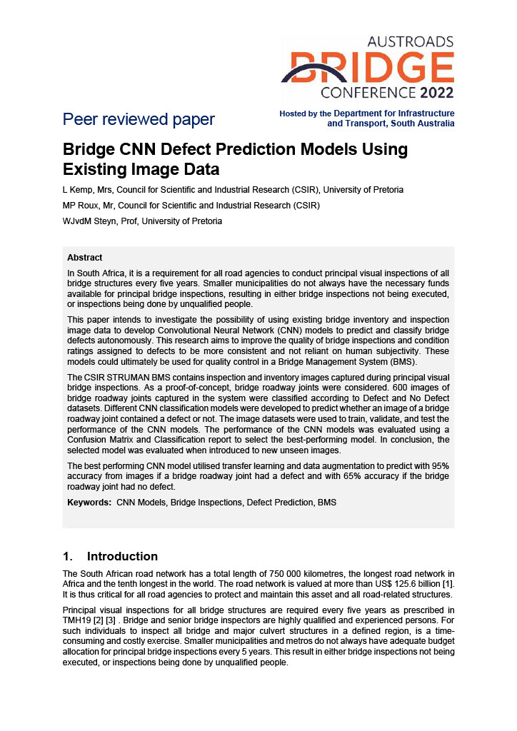 Cover of Bridge CNN Defect Prediction Models Using Existing Image Data