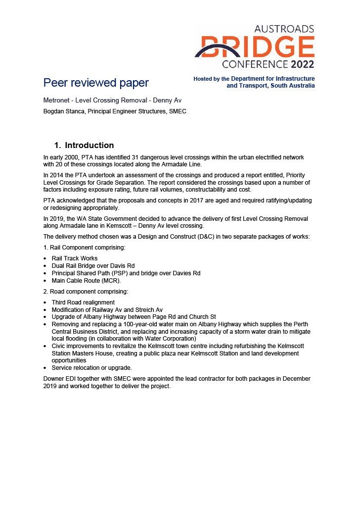Cover of Metronet - Level Crossing Removal - Denny Av