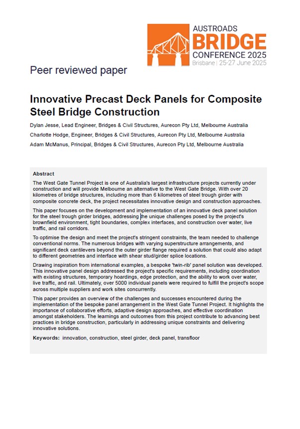 Cover of Innovative Precast Deck Panels for Composite Steel Bridge Construction