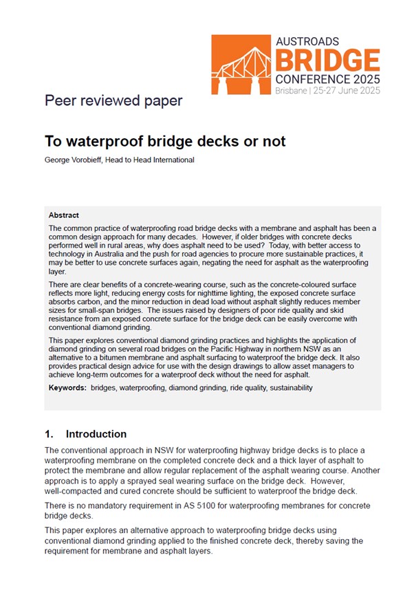 Cover of To Waterproof Bridge Decks or Not