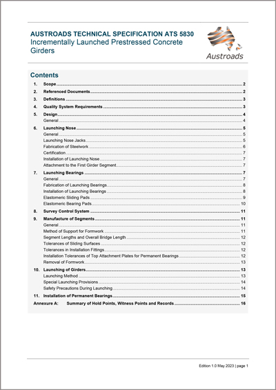 Cover of Incrementally Launched Prestressed Concrete Girders