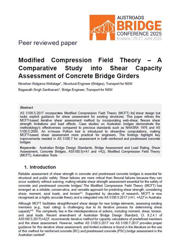 Cover of Modified Compression Field Theory – A Comparative Study into Shear Capacity Assessment of Concrete Bridge Girders