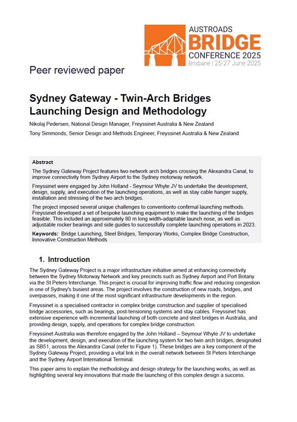 Cover of Sydney Gateway – Twin-Arch Bridges Launching Design and Methodology