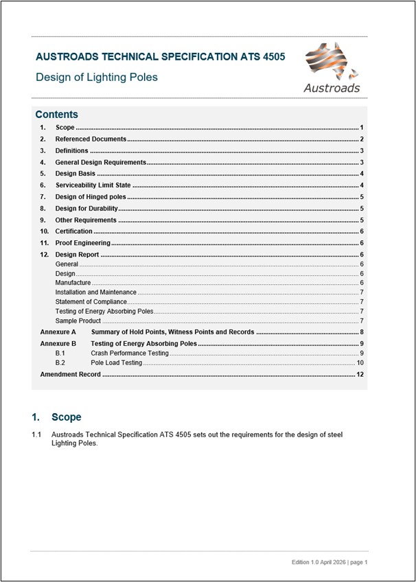 Cover of Design of Lighting Poles