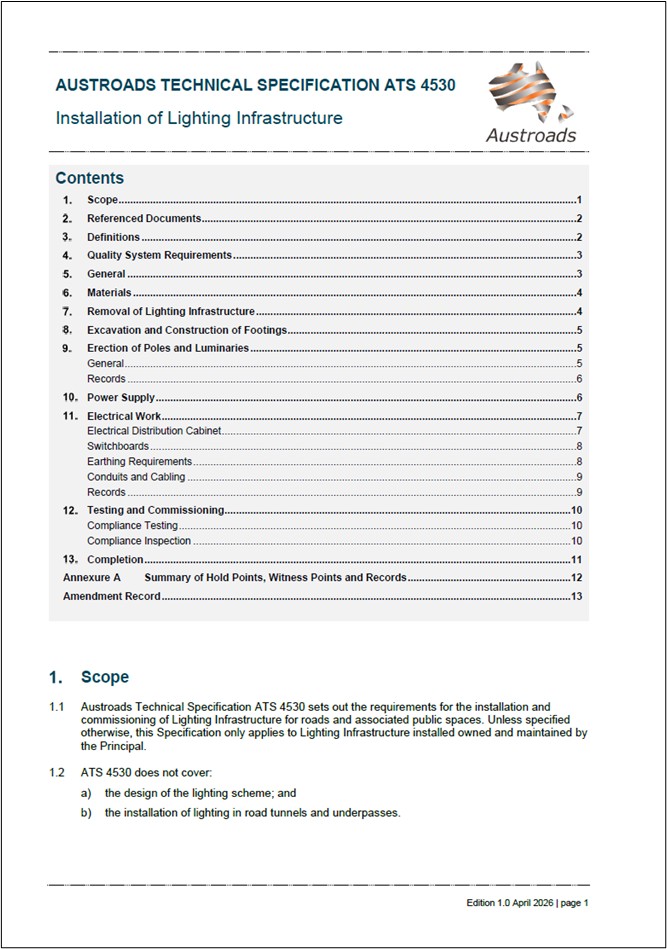 Cover of Installation of Lighting Infrastructure