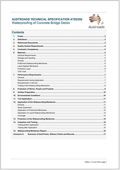 Cover of Waterproofing of Concrete Bridge Decks