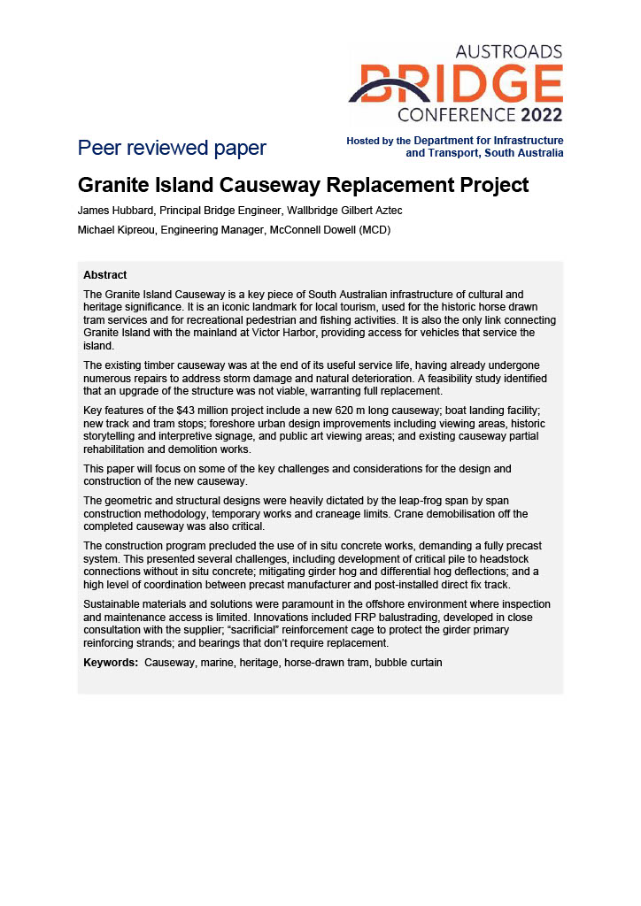 Cover of Granite Island Causeway Replacement Project