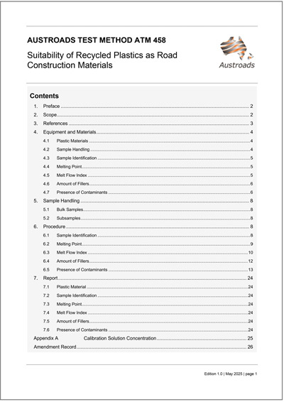 Cover of Suitability of Recycled Plastics as Road  Construction Materials
