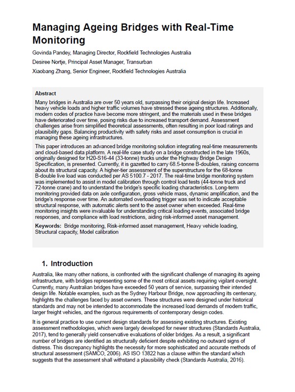 Cover of Managing Ageing Bridges with Real-time Monitoring