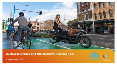 Webinar: Austroads Cycling and Micromobility Planning Tool