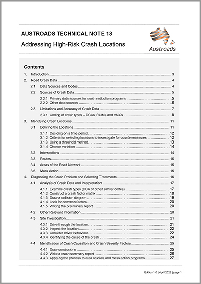 Cover of Addressing High-Risk Crash Locations
