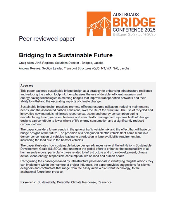 Cover of Bridging to a Sustainable Future