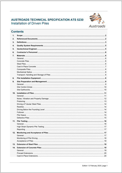 Cover of Installation of Driven Piles