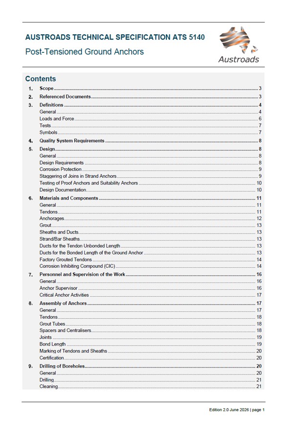 Cover of Post-Tensioned Ground Anchors
