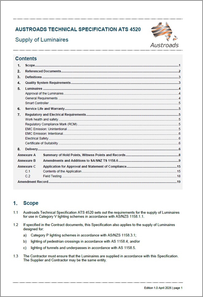 Cover of Supply of Luminaires