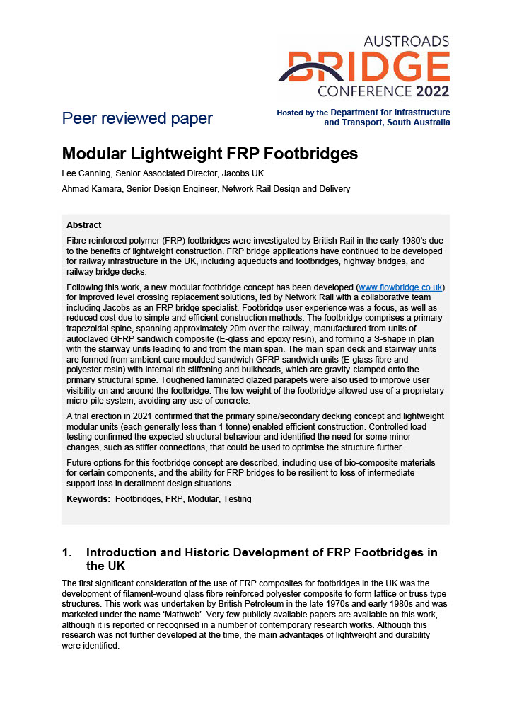 Cover of Modular Lightweight FRP Footbridges