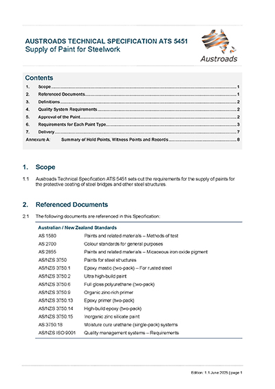Cover of Supply of Paint for Steelwork