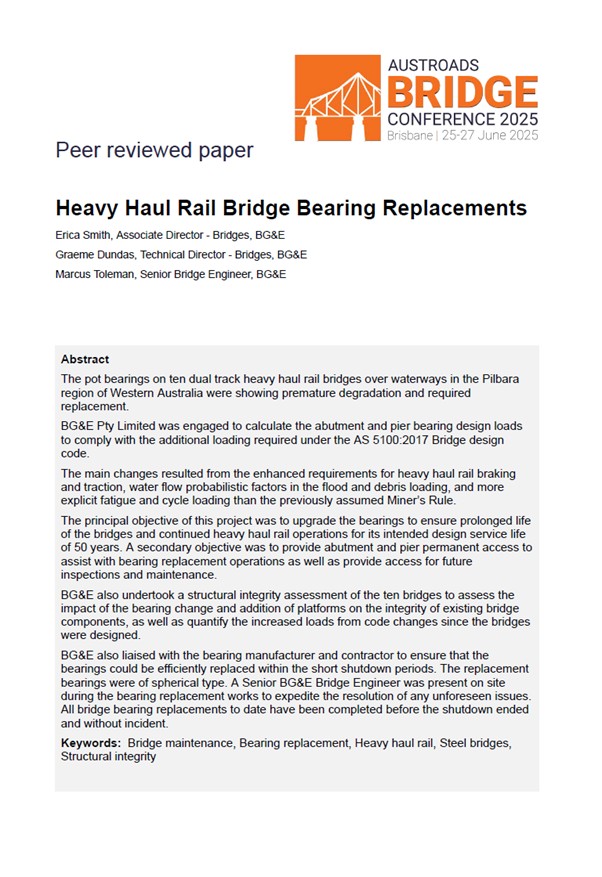 Cover of Heavy Haul Rail Bridge Bearing Replacements