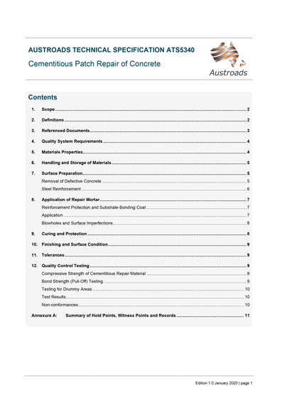 Cover of Cementitious Patch Repair of Concrete