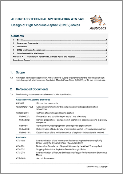 Cover of Design of High Modulus Asphalt (EME2) Mixes