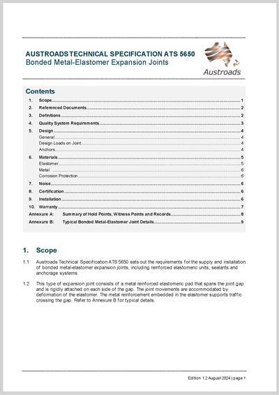 Cover of Bonded Metal-Elastomer Expansion Joints