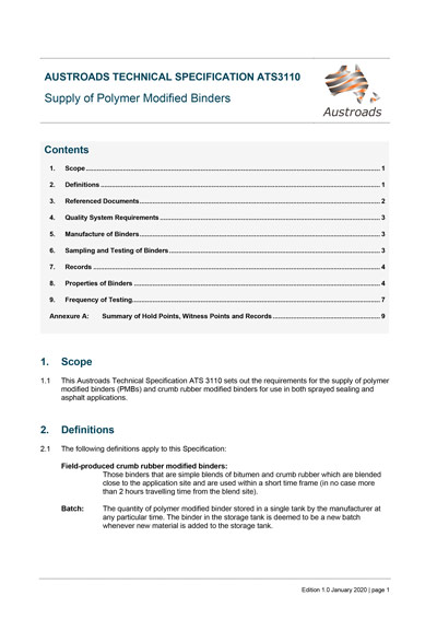 Cover of Supply of Polymer Modified Binders