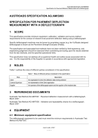 Cover of Specification for Pavement Deflection Measurement with a Deflectograph