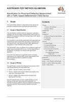 Cover of Specification for Pavement Deflection Measurement with a Traffic Speed Deflectometer (TSD) Device