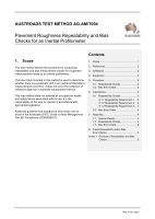 Cover of Pavement Roughness Repeatability and Bias Checks for an Inertial Profilometer
