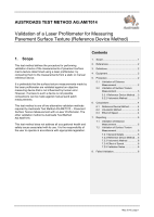 Cover of Validation of a Laser Profilometer for Measuring Pavement Surface Texture (Reference Device Method)