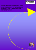 Cover of Guidelines for community input in setting level of service and intervention standards for road networks