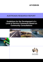 Cover of Guidelines for the Development of a Level of Service Framework based on Community Consultations