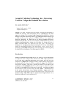 Cover of Acoustic Emission Technology As A Screening Tool For Fatigue In Modular Deck Joints