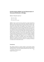 Cover of Interferometric Radar for the Measurement of Structural Deflection of Bridges