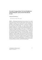 Cover of Towards Transportation Networks Resilient to Natural Hazards, and Lessons from Recent Events