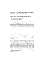 Cover of Performance of New Zealand State Highway Bridges in the Darfield and Christchurch Earthquakes