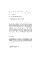 Cover of Review of Findings of National Scour and Waterway Risk Screening Programme for State Highway Bridges in New Zealand
