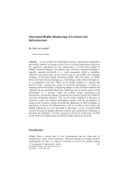 Cover of Structural Health Monitoring of Critical Civil Infrastructure
