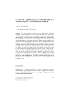 Cover of Use of White Light Scanning and FEA to Quantify and Assess Damage on Critical Structural Members