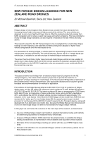 Cover of New Fatigue Design Loadings for New Zealand Road Bridges