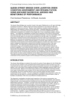 Cover of Queen Street Bridge Over Laverton Creek Condition Assessment and Rehabilitation Using Encased Sacrificial Anodes and Monitoring of Performance