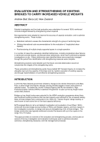 Cover of Evaluation and Strengthening of Existing Bridges to Carry Increased Vehicle Weights