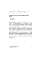 Cover of A Risk and Criticality Based Data Collection and Monitoring Strategy for Bridge Asset management