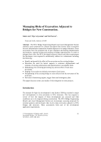 Cover of Managing Risks of Excavation Adjacent to Bridges for New Construction