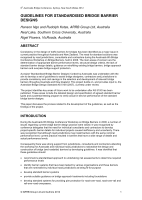 Cover of Guidelines for Standardised Bridge Barrier Designs