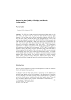 Cover of Improving the Quality of Bridge (and Road) Construction