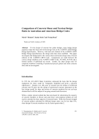 Cover of Comparison of Concrete Shear and Torsion Design