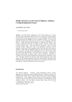 Cover of Bridge Structures on theWestern Highway Anthonys cutting