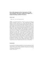 Cover of Recent Developments in the Construction of Cable Stayed Bridges