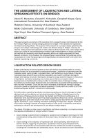 Cover of The Assessment of Liquefaction and Lateral Spreading Effects on Bridges